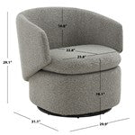 Phyllis Boucle Swivel Accent Chair