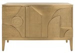Dorielle Brass Covered Sideboard