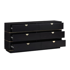 Julieta Black 6 Drawer Dresser