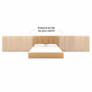 Palani Honey Velvet Queen Bed