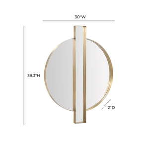 Carri Gold Round Wall Mirror