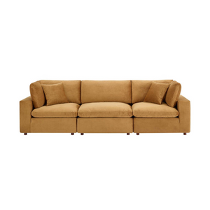 Lax Super Stuffed 3PC Velvet Sofa