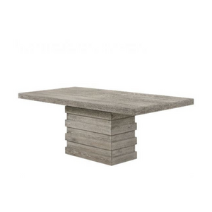 Stacked 84" Light Oak Dining Table