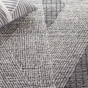 Vivid 5'x8' Charcoal and Ivory Area Rug