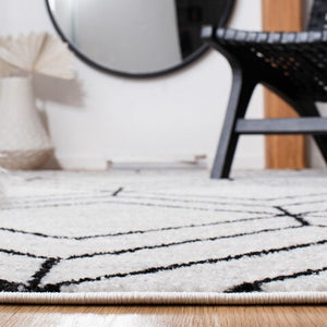 Renner 6x6 Ivory & Black Square Area Rug