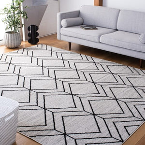 Renner 6x6 Ivory & Black Square Area Rug