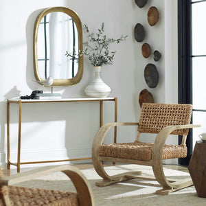 Bradano Arch Mirror, Brass