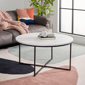 Tavia Round Marble Coffee Table