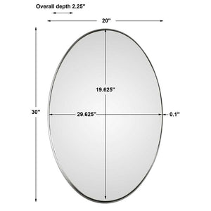 Pursley Oval Mirror Nickel