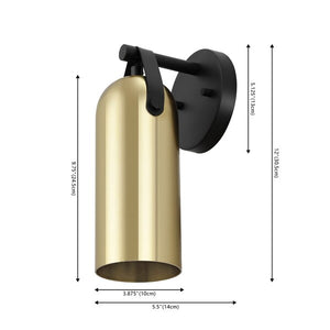 Denver Wall Sconce Set of 2 (Gold and Black)