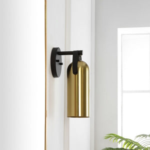 Denver Wall Sconce Set of 2 (Gold and Black)