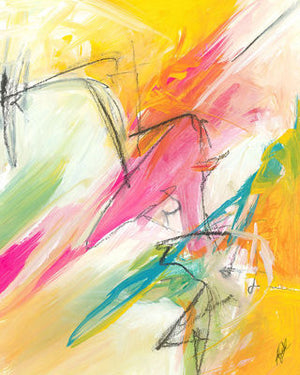 Abstract w/Floater Frame 24 X 30"