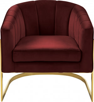 Crest Velvet Accent Chair