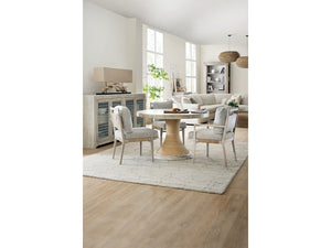 Gabriella 48in Round Pedestal Dining Table with Wood Top