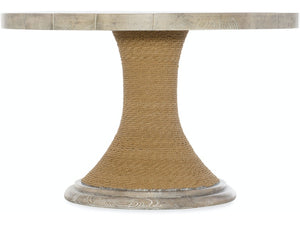 Gabriella 48in Round Pedestal Dining Table with Wood Top