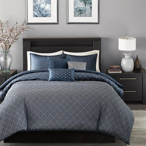 Biloxi 6 Piece Duvet Cover Set Purple
