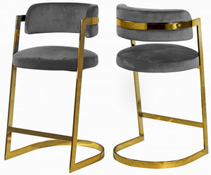 Marsha Velvet Counter Stool (Set of 2)