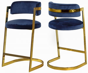 Marsha Velvet Counter Stool (Set of 2)