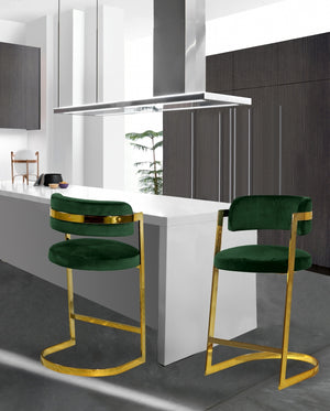 Marsha Velvet Counter Stool (Set of 2)