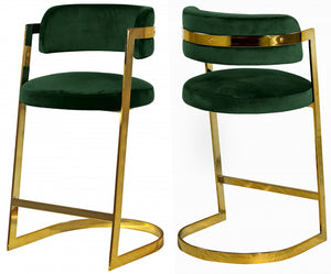Marsha Velvet Counter Stool (Set of 2)