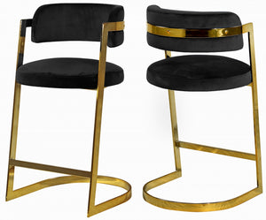 Marsha Velvet Counter Stool (Set of 2)