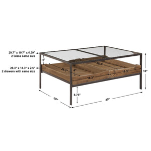SULLY COFFEE TABLE, 2 CARTONS