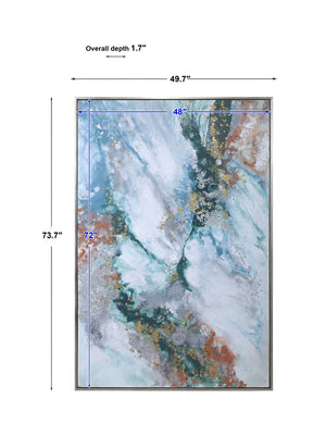 MERCURY HAND PAINTED CANVAS FRAMED WALL ART