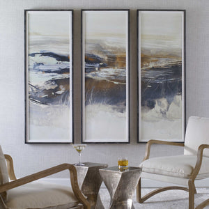 Graphite Horizon Framed Prints S/3