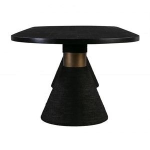 Rasha Black Rope Oval Dining Table