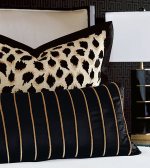 Reno 15x26 Lumbar Pillow/ Black and Gold