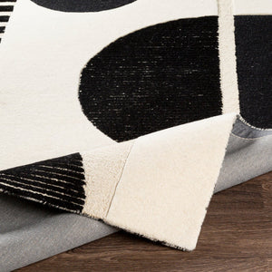 Brooklyn Rug (Black, Cream and Light Beige Rug)