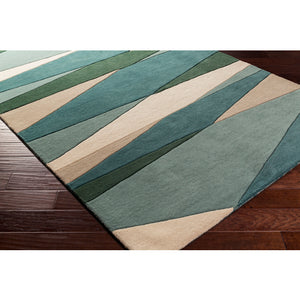 Forum Sea foam, Dark Green, Teal, Dusty Sage and Cream Rug