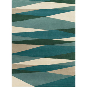 Forum Sea foam, Dark Green, Teal, Dusty Sage and Cream Rug