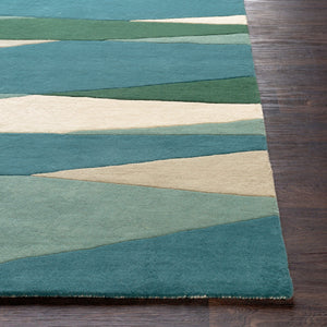Forum Sea foam, Dark Green, Teal, Dusty Sage and Cream Rug