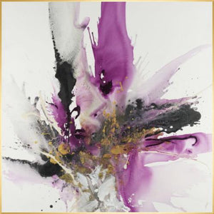 Magenta Tango w/ Gold Floater Frame 50 X 50"