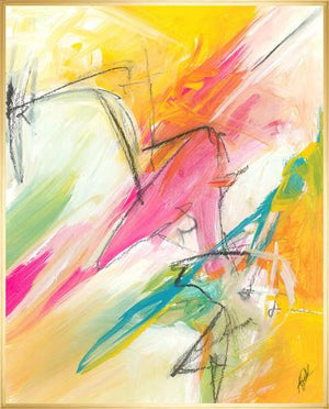 Abstract w/Floater Frame 24 X 30"