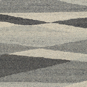 Madelyn Gray, Light Gray, Charcoal and Black Rug