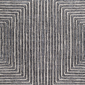 Nepali Slate, Gray, Cream and  Black Rug