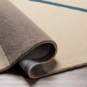 Queens Charcoal, Oatmeal, Gray and Navy Rug