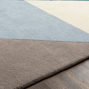 Queens Charcoal, Oatmeal, Gray and Navy Rug