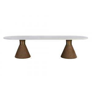 Rasha Black Rope Oval Dining Table