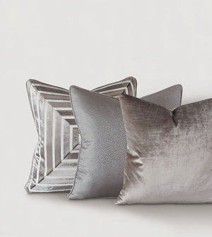 Ely 24" Pillow/ Grey