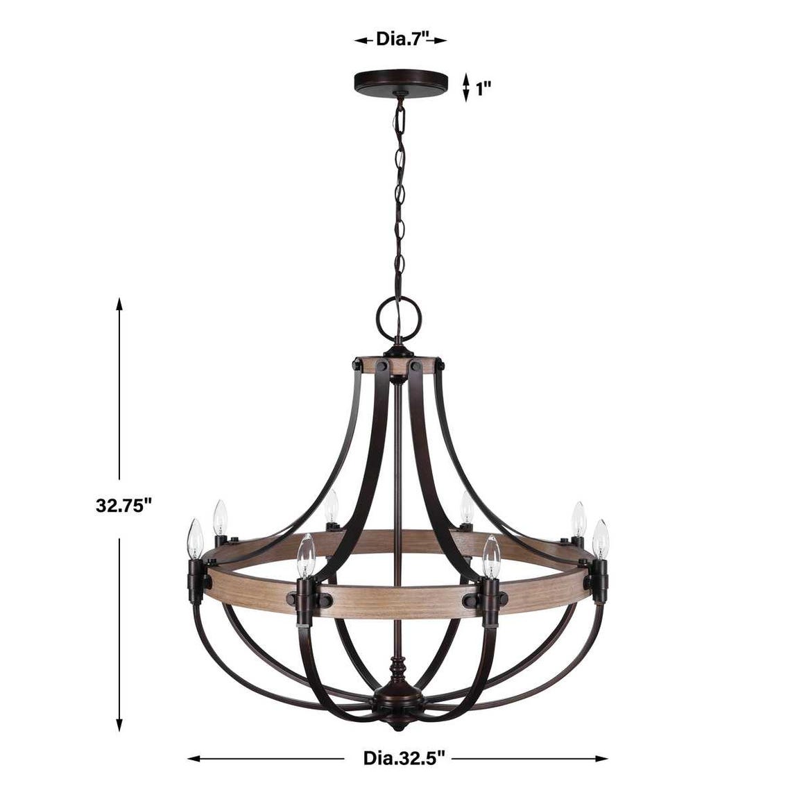 Dubois 8 Lt Chandelier