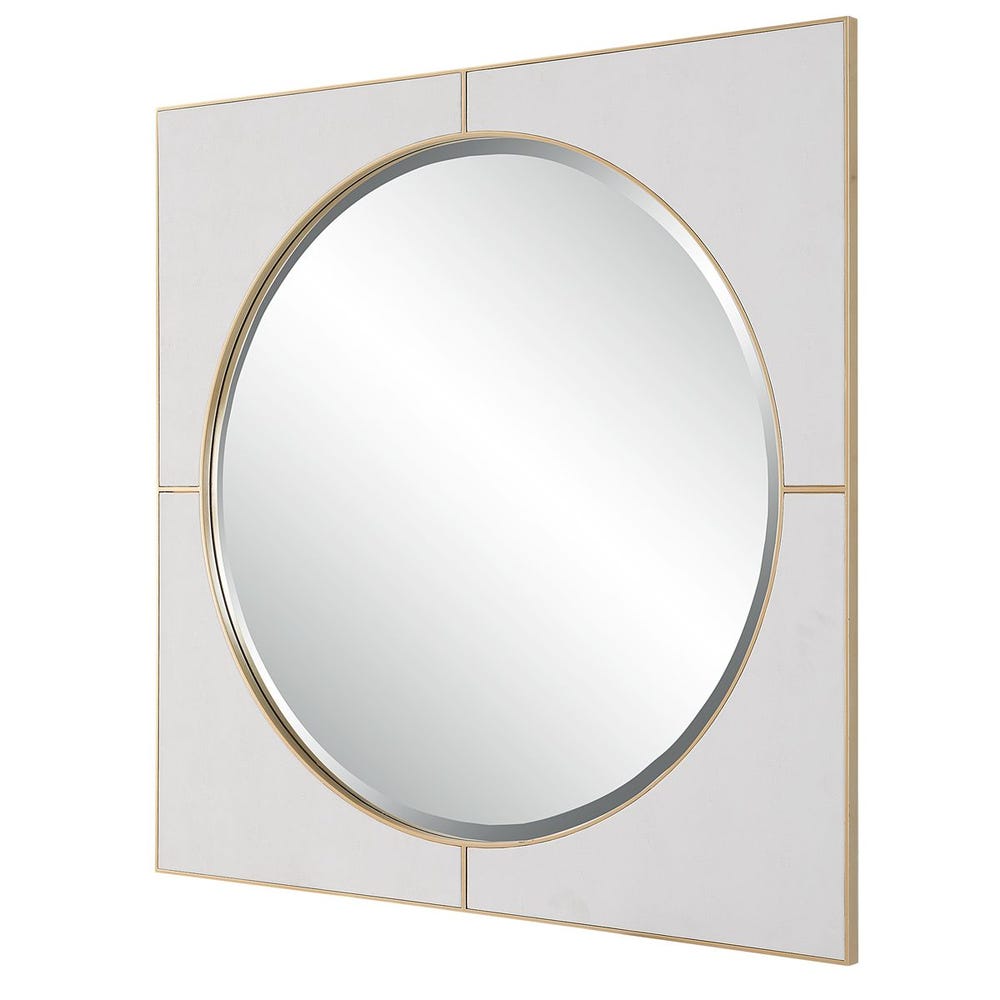Cyprus Square Mirror White