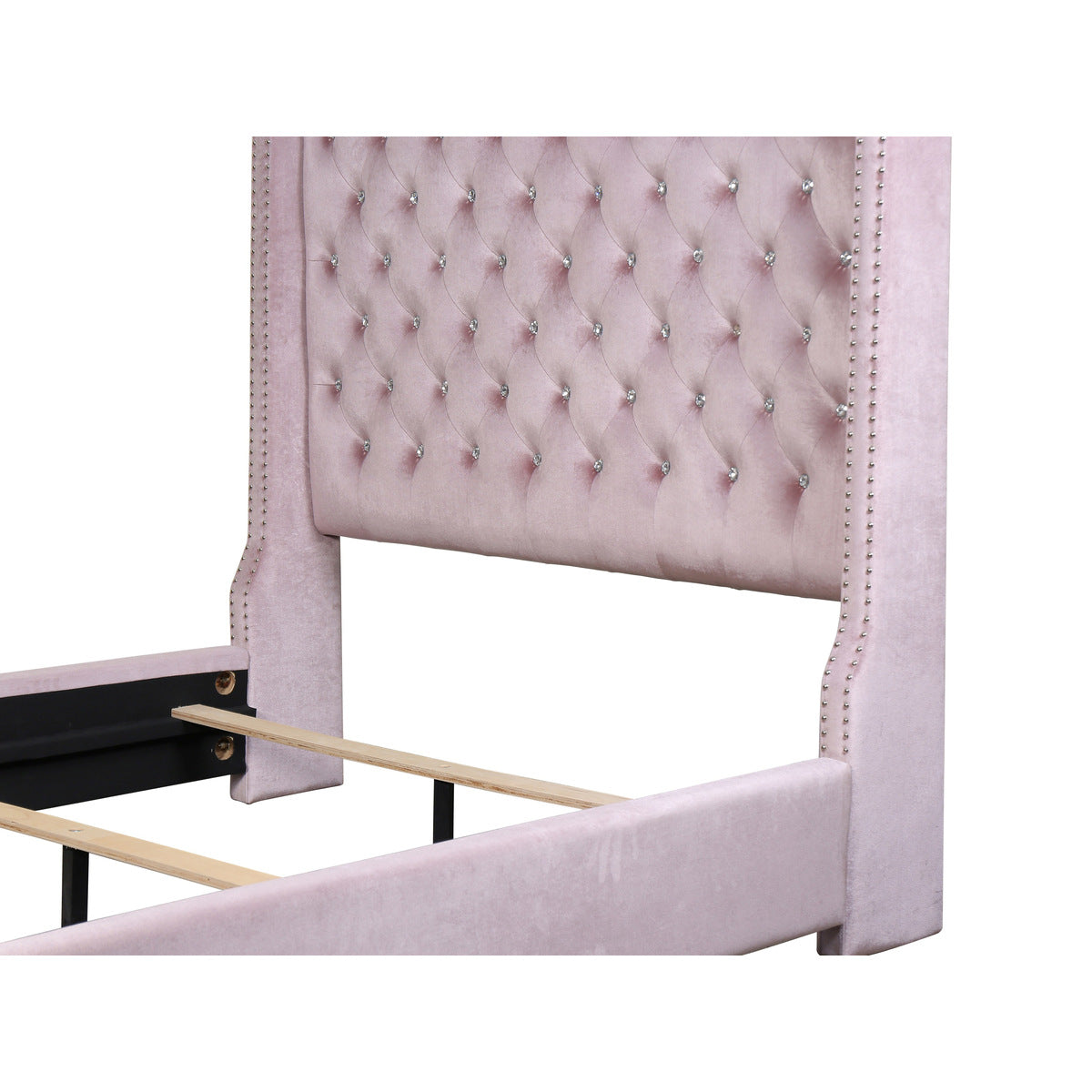 Gloria Tufted Bed Pink