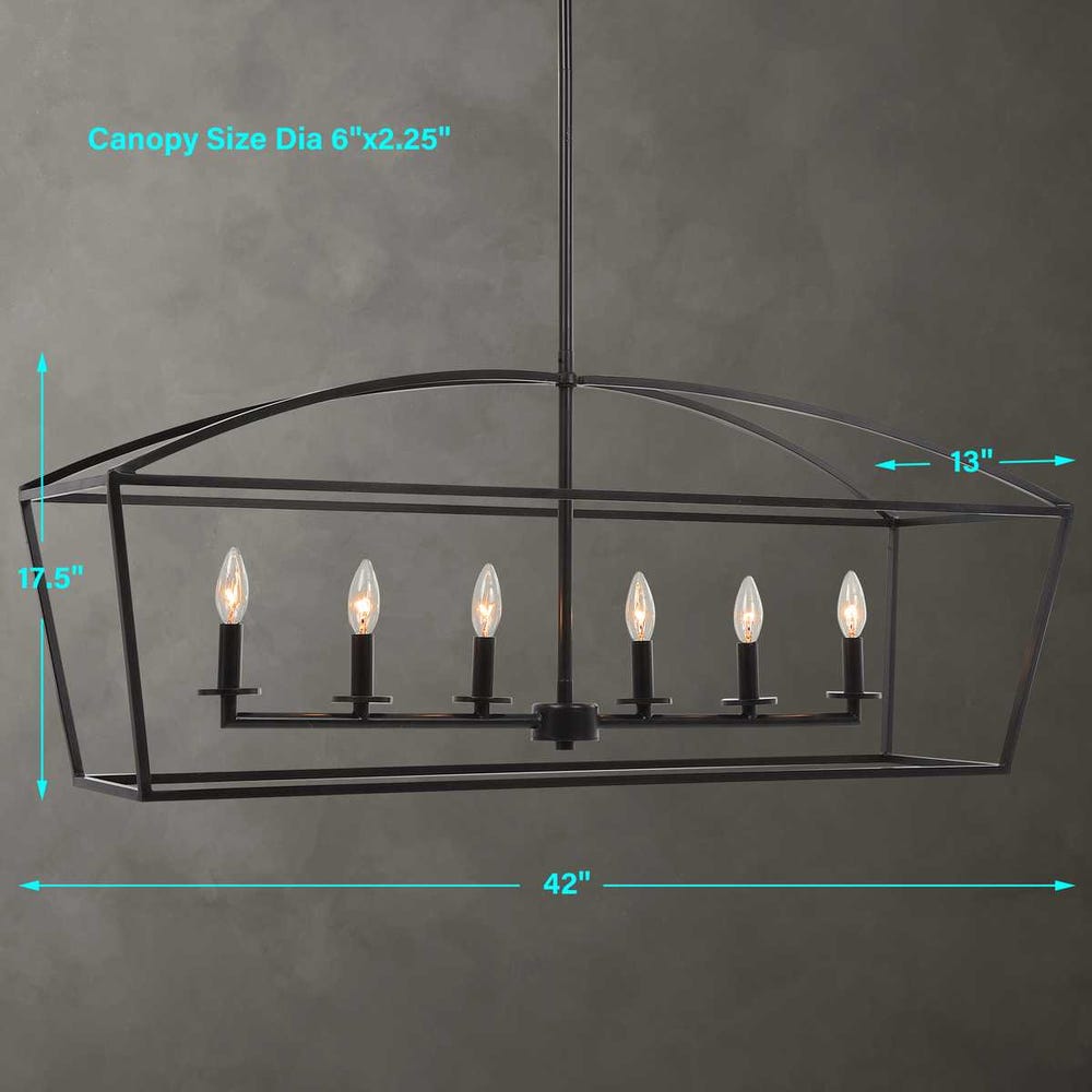 Clayton 6 Lt Linear Chandelier