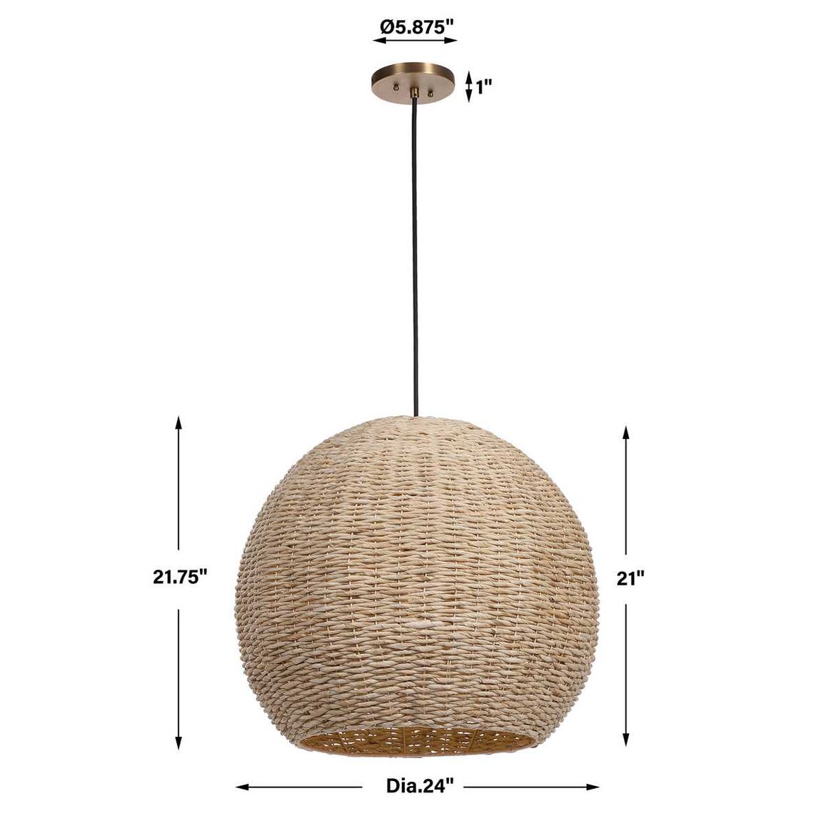 Seagrass Dome 1 Lt Pendant