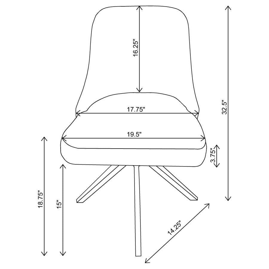 Mercer Swivel Dining Chairs S/2