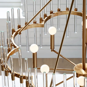 Crystal Stick 8 Lt Chandelier