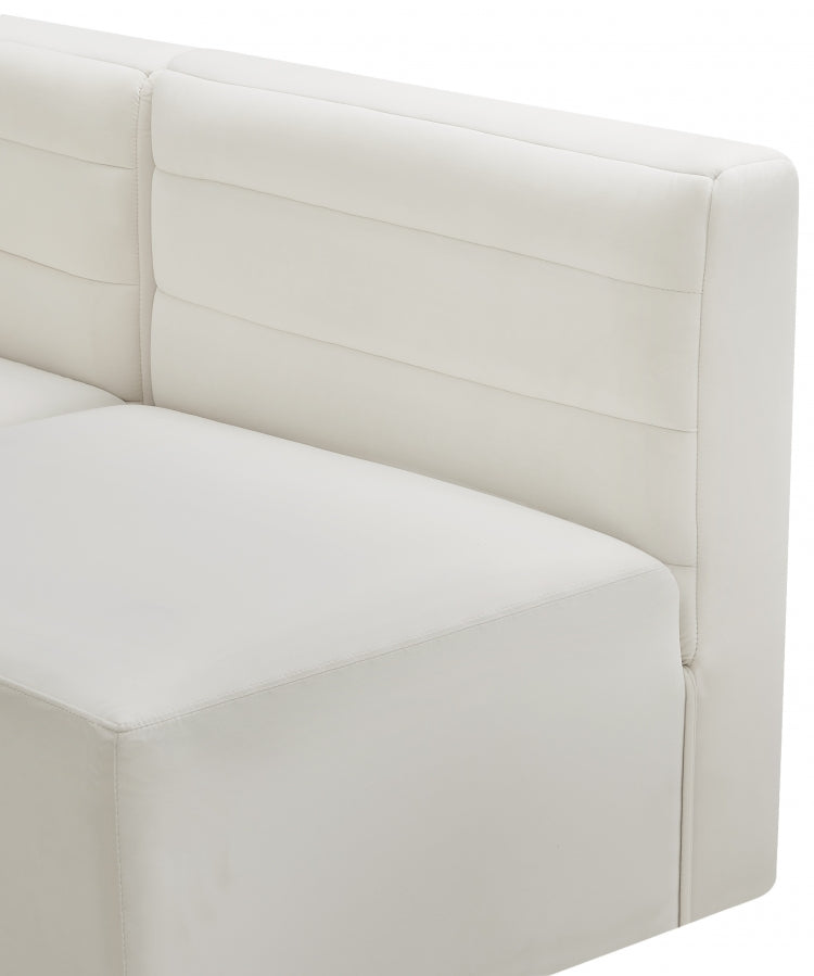 Quincy 95" Velvet Upholstered Comfort 5pc. Modular Sectional